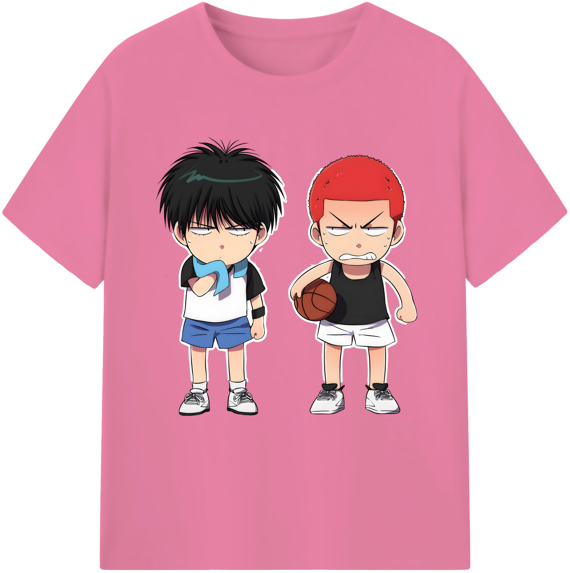 SLAM DUNK／スラムダンク 綿100％半袖Tシャツ（フロントプリント）